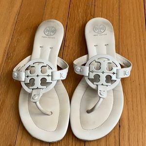 Tory Burch Miller sandals white. Size 8